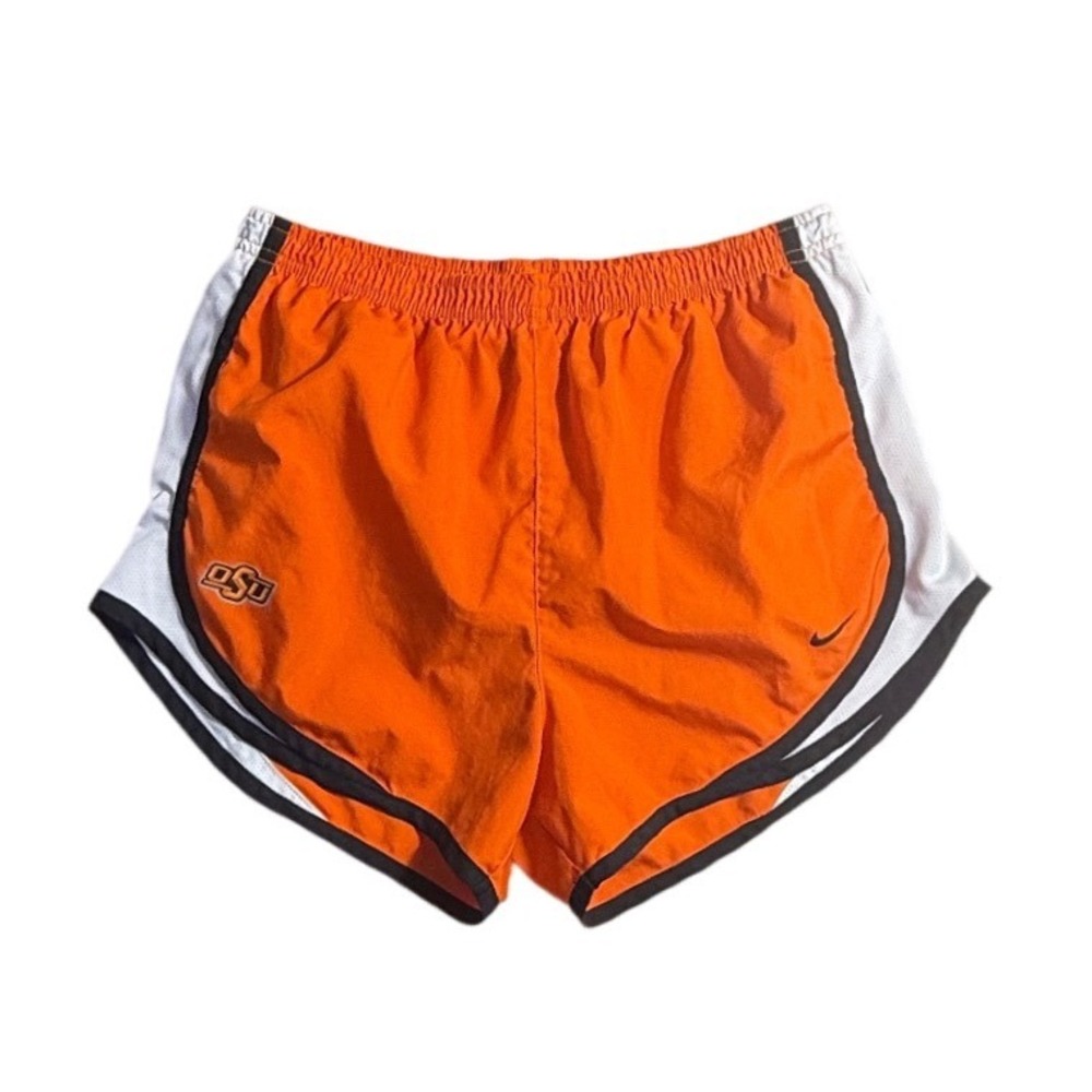 Nike Dri-FIT OSU Oklahoma State University Running Shorts Orange Women S-2234